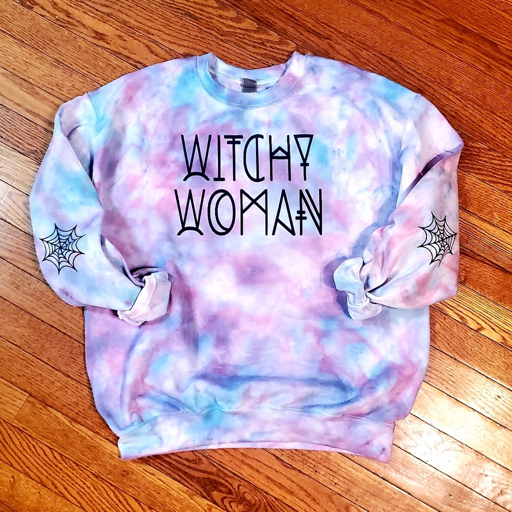 Witchy Woman Tiedye Unisex Sweatsh…